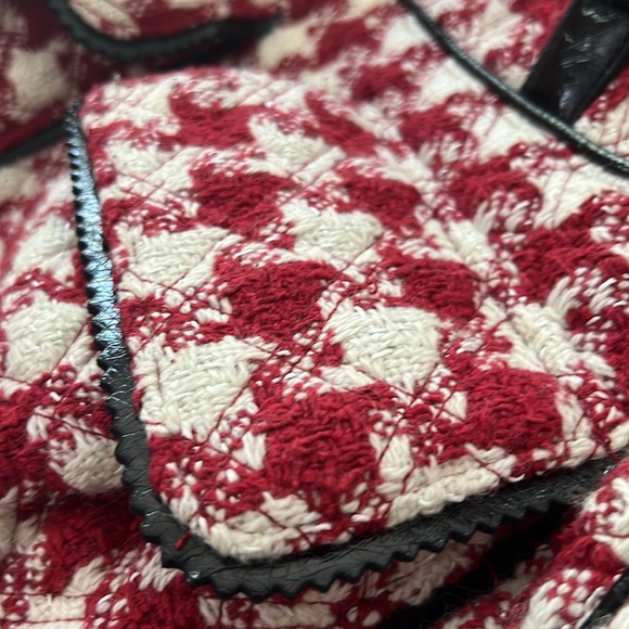 Vera Bradley Limited Edition Houndstooth Large Weekend Satchel Tote Travel Bag - Picture 6 of 17